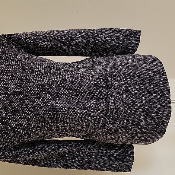 NWT BCBGeneration Black, Purple & White Tweed Wool Pea Coat Size: S - Picture 11 of 15